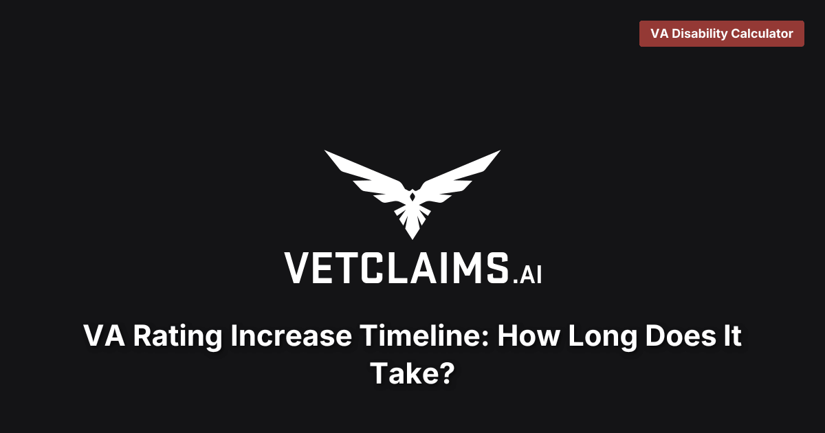 VA Rating Increase Timeline: How Long Does It Take?