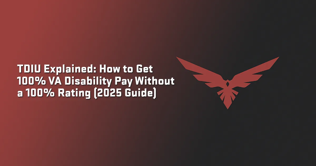 TDIU Explained: How to Get 100% VA Disability Pay Without a 100% Rating (2025 Guide) - VetClaims.ai VA Pay Calculator and Veteran Benefits Calculator